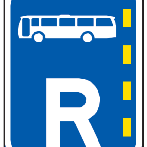 Bus reservation road sign (R301)