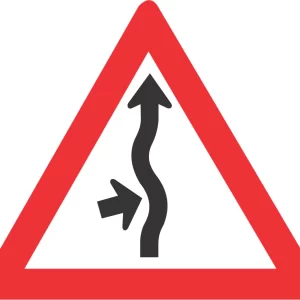 Concealed driveway (from left) road sign (W217)