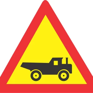 Construction Vehicle Crossing from the left road sign (TW344)