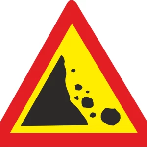 Falling rocks Temporary Road sign (TW335)