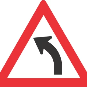 Gentle Curve (Left) road sign (W203)