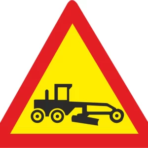 Grader working Temporary Road sign (TW337)