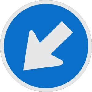 Keep Left road sign (R103)