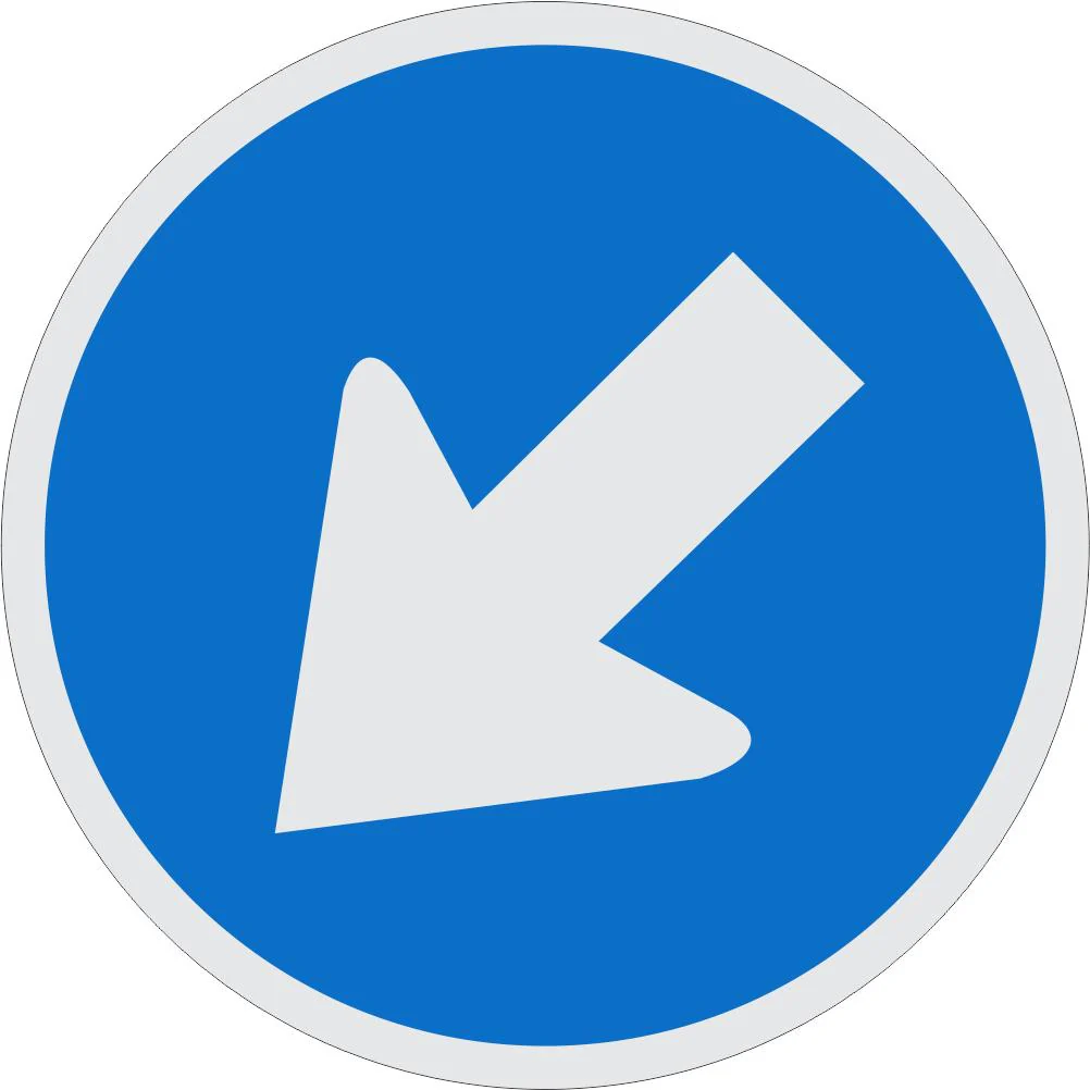 Keep Left road sign (R103)