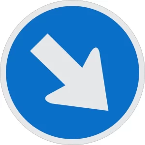 Keep Right road sign (R104)
