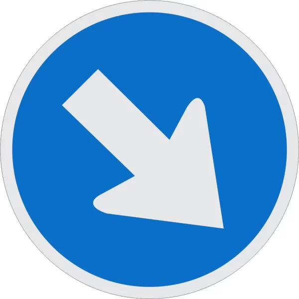 R49 Right Signcode Keep Right road sign (R104) - Alchemy Trading Group