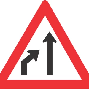 Left Lane Ends Road Sign (W215)