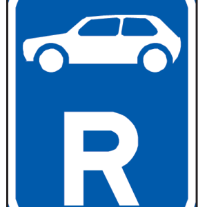 Motor Car Reservation road sign (R308)