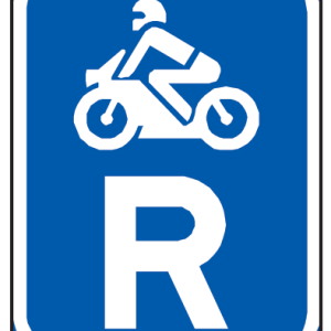 Motorcycle reservation road sign (R307)