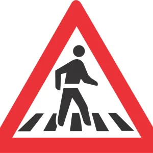 Pedestrian Crossing road sign (W306)