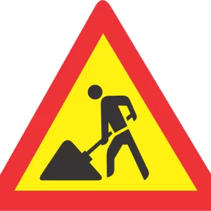 Roadworks Ahead Temporary road sign (TW336)