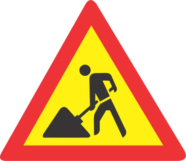 Roadworks Ahead Temporary road sign (TW336)