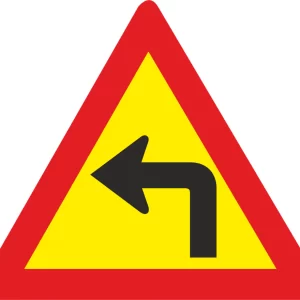 Sharp Curve (Left) Temporary road sign (TW205)