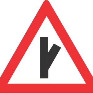 Sharp Junction (half-right) road sign (W113)