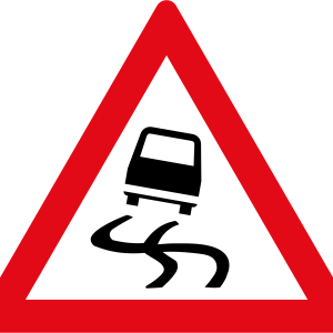 Slippery Road Traffic sign (W333)