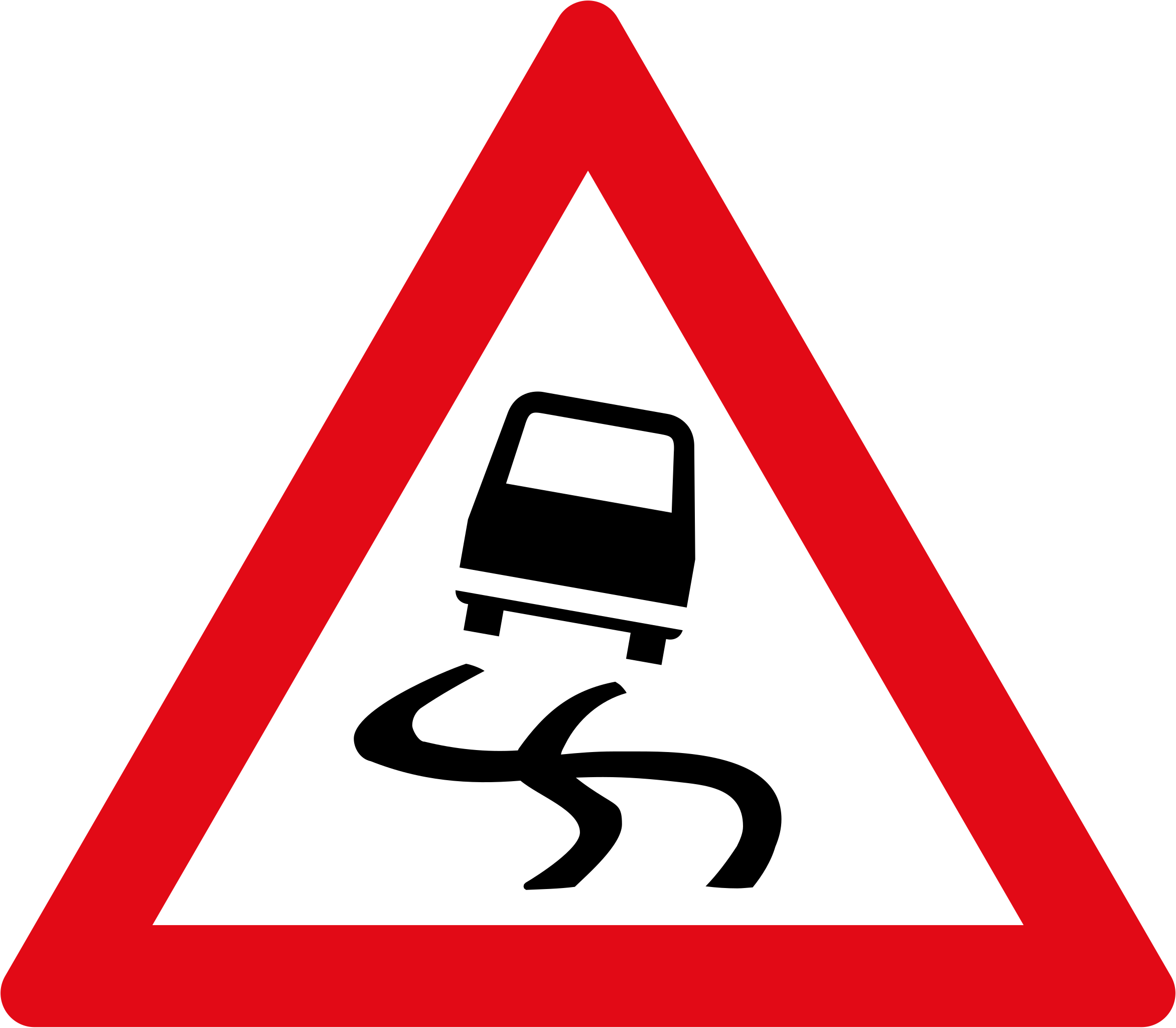 Slippery Road Traffic sign (W333)
