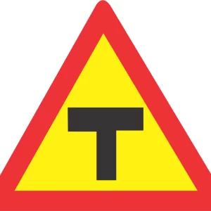T-Junction Temporary road sign (TW104)