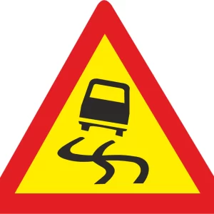 Slippery Road Temporary Traffic sign (TW333)
