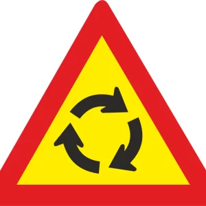 Traffic Circle Temporary road sign (TW201)