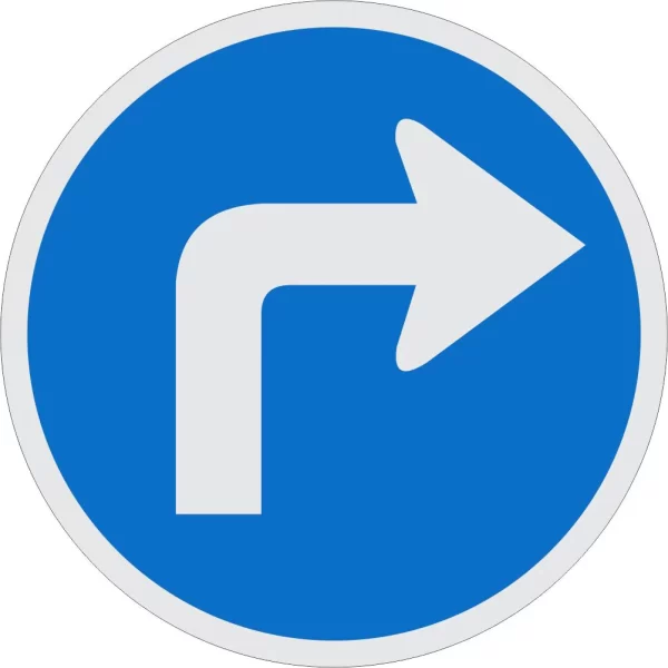R49 Right Signcode Turn Right only road sign (R109) - Alchemy Trading Group