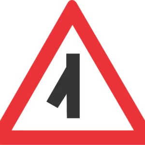 Sharp Junction (Left) road sign (W112)