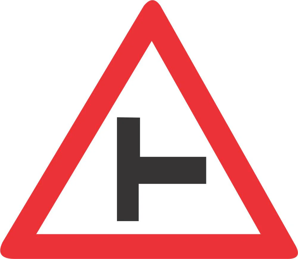 Side-Road Junction (Right) road sign (W108) - Image 2