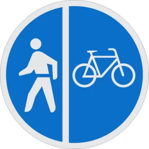 Pedestrians and Cyclists Only road sign (R115)