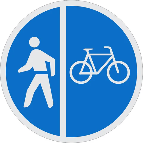 Pedestrians and Cyclists Only road sign (R115)