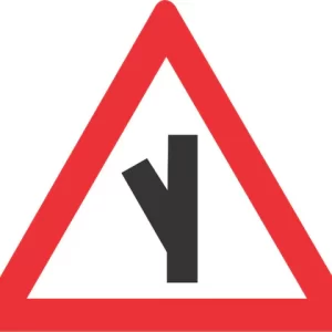 Sharp Junction (Half-Left) road sign (W111)
